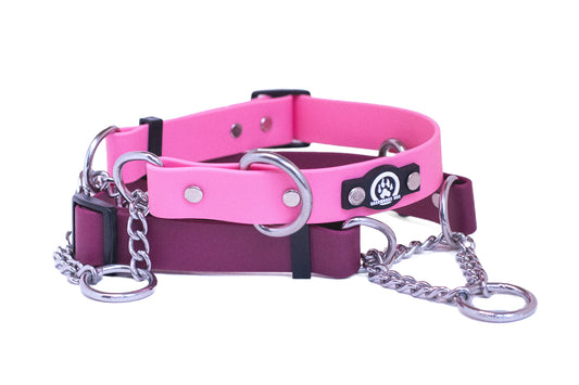 Waterproof BioThane Adjustable Stainless Steel Martingale Collar