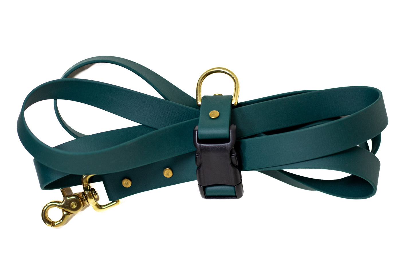 forest green handsfree biothane waterproof dog leash