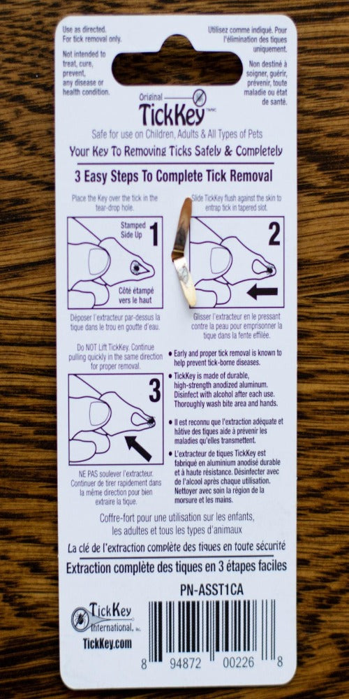 Backwoods Dog Tick Key Tick Remover