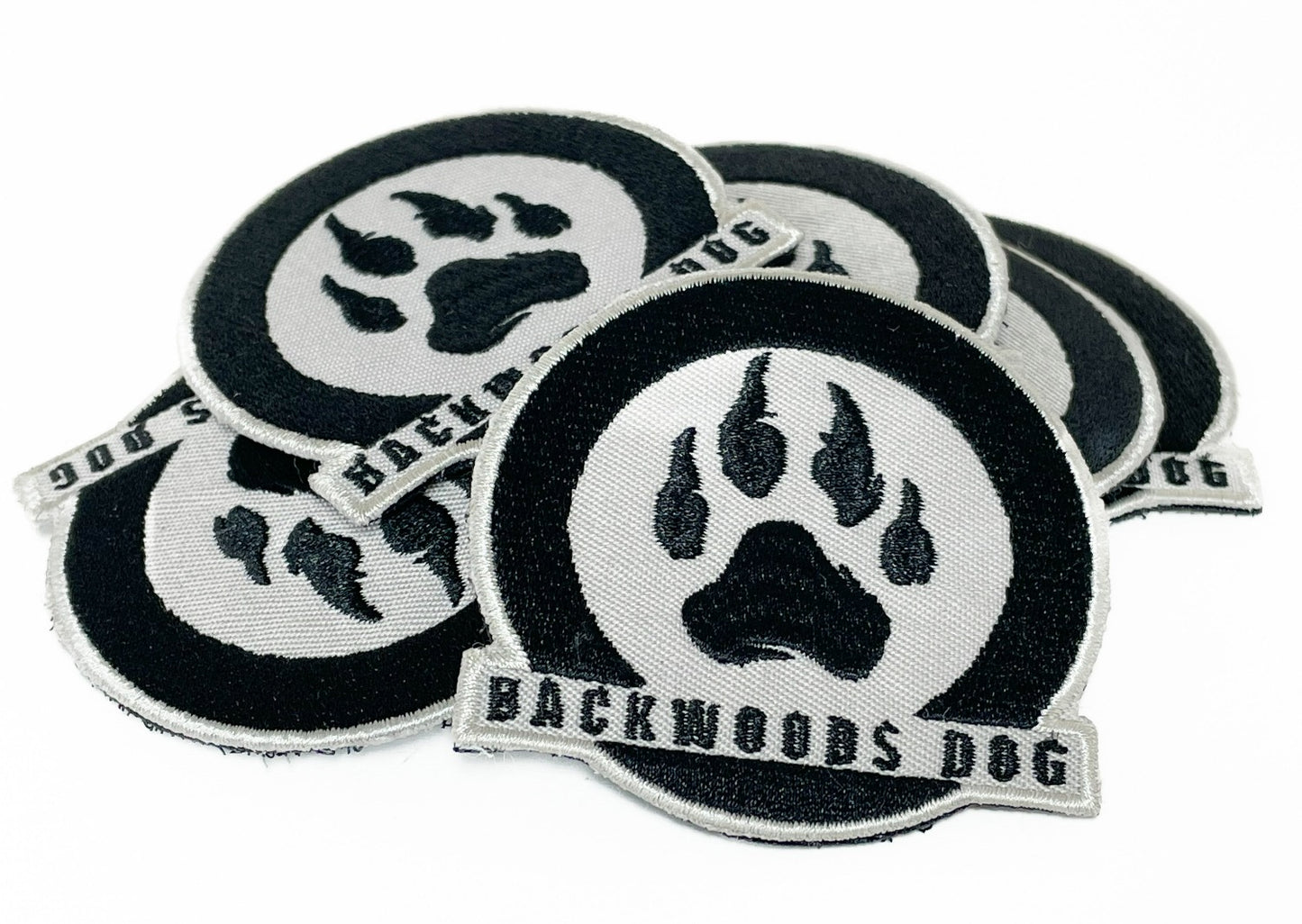 backwoods dog embroidered patch